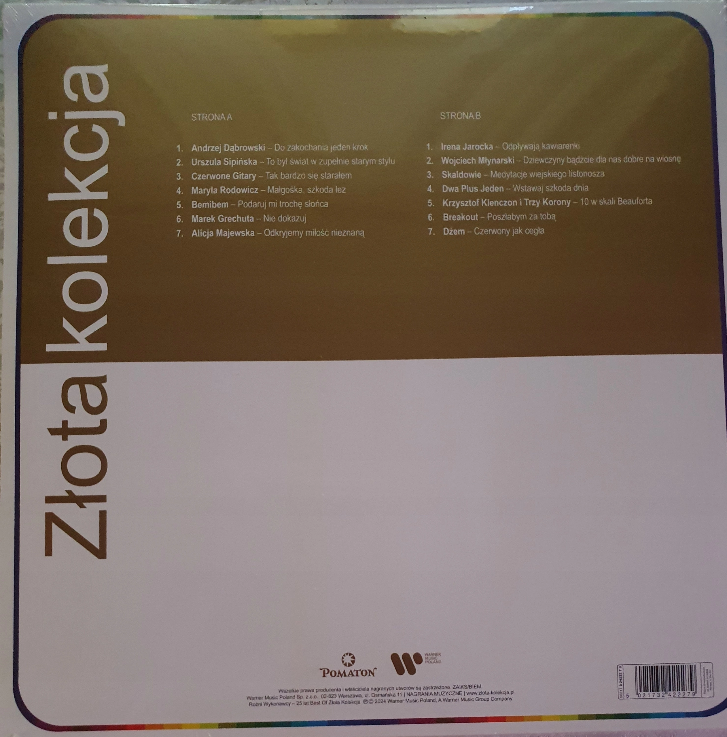 ZŁOTA KOLEKCJA BEST OF 25 LAT, Winyl - Muzyka