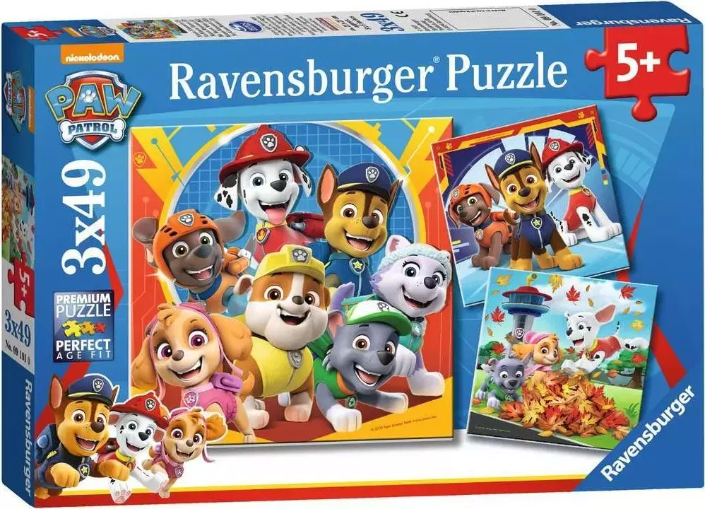 Puzzle 3x49 elementów. Psi Patrol - Puzzle