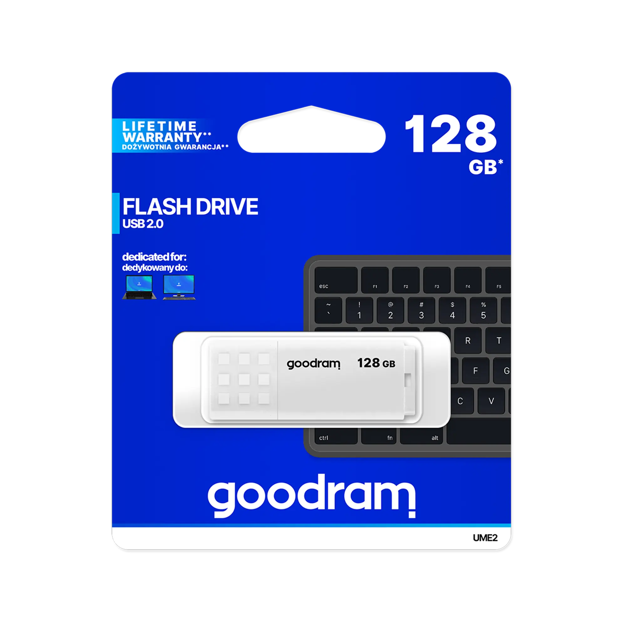 Pendrive Goodram USB 2.0 128GB biały - Elektronika i akcesoria