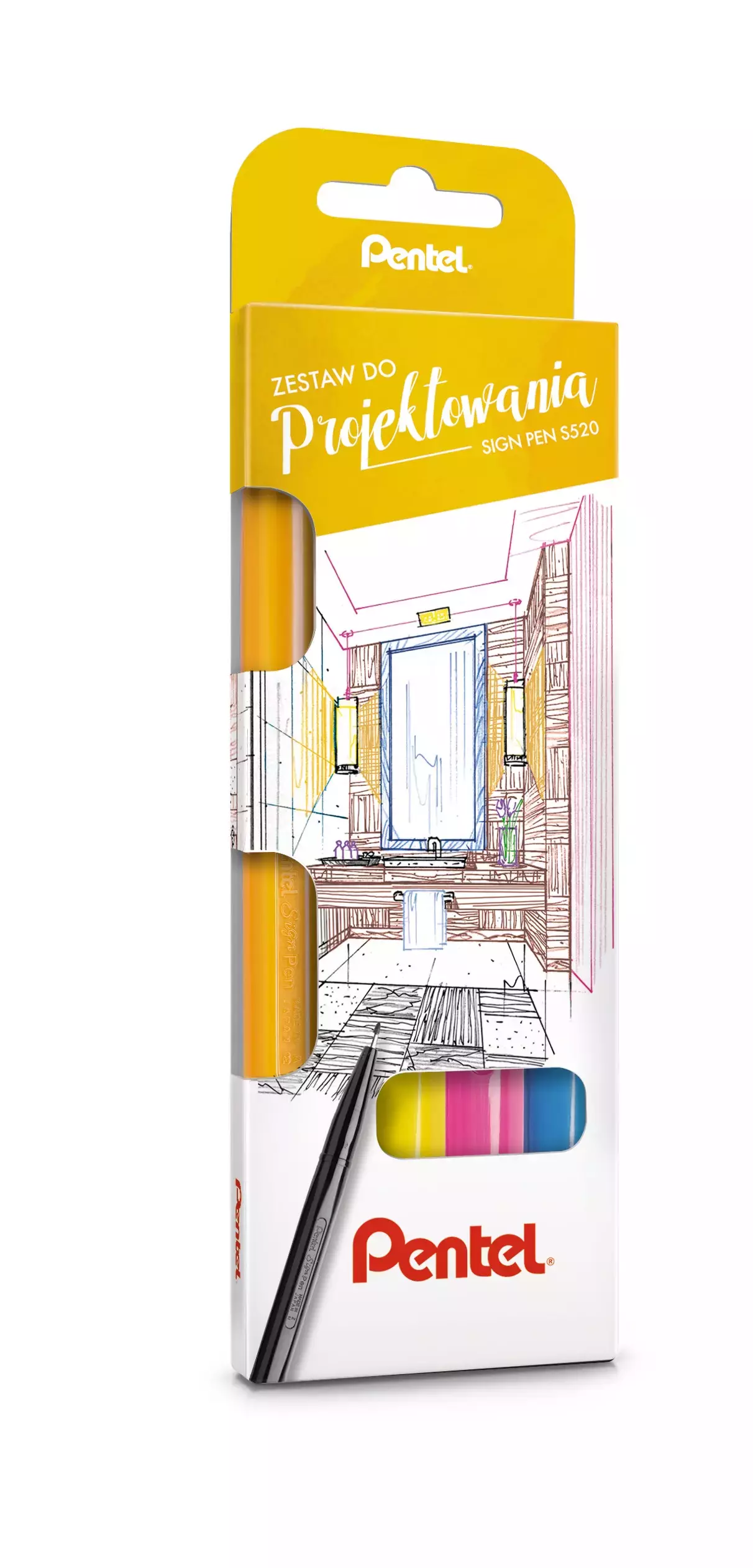 Pisaki Do Projektowania 4 kolory Fgps Pentel Wb - Papiernicze i szkolne