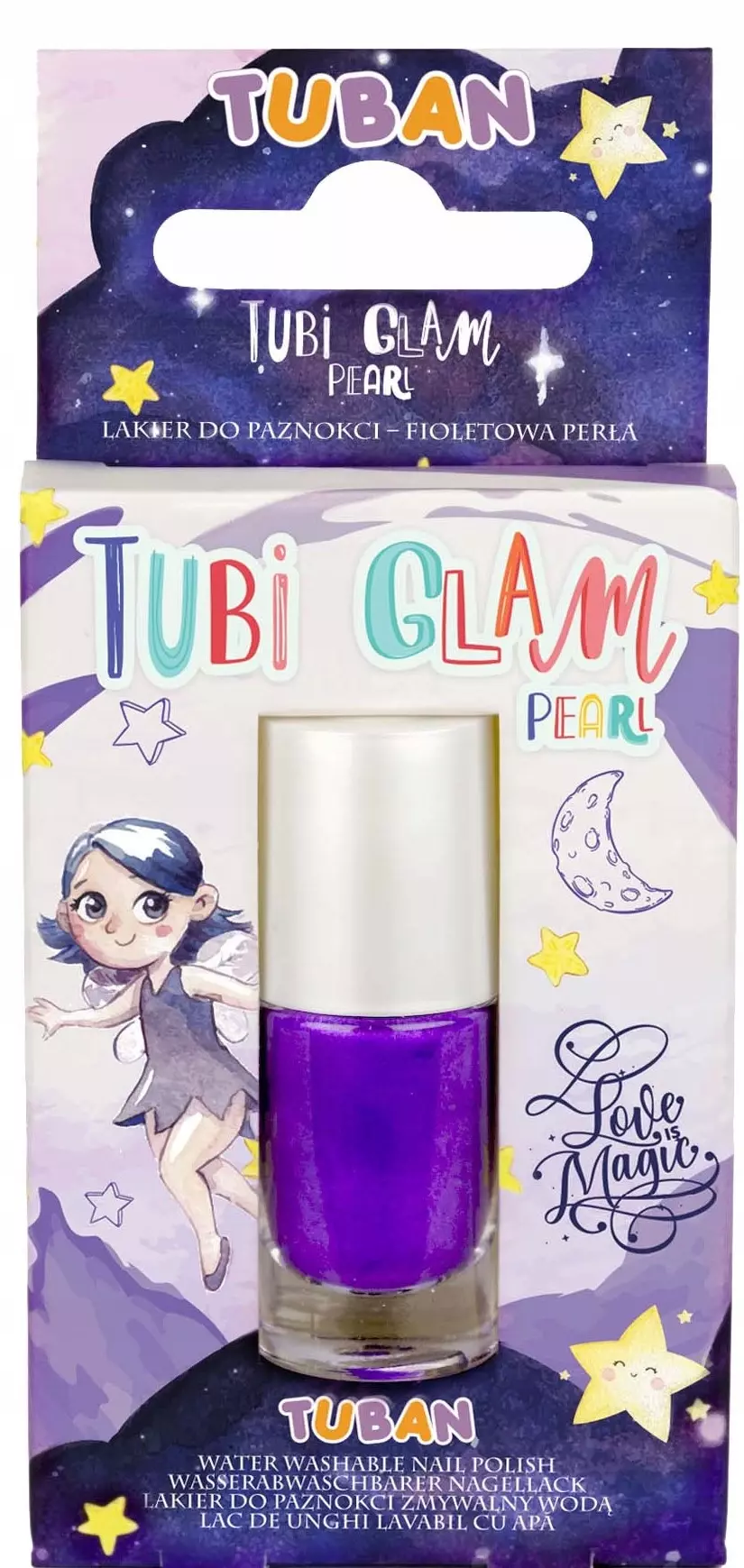 Lakier do paznokci Tubi Glam, fioletowy perłowy - Zabawki