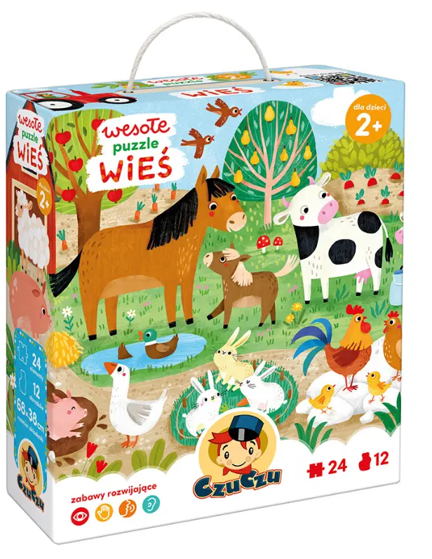 Wesołe puzzle CzuCzu 24 elementy. Wieś - Puzzle