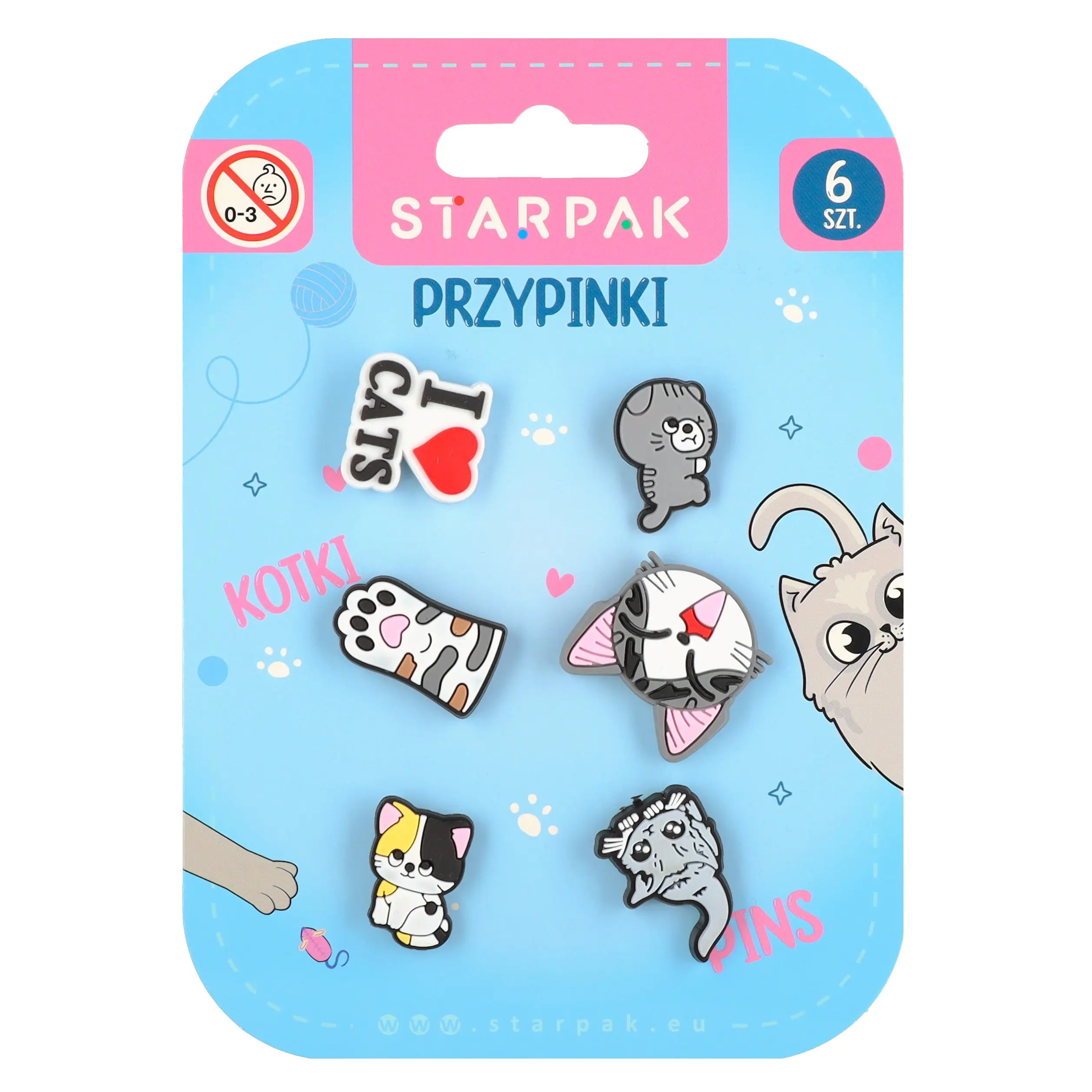 Przypinki. Kotki - Papiernicze i szkolne
