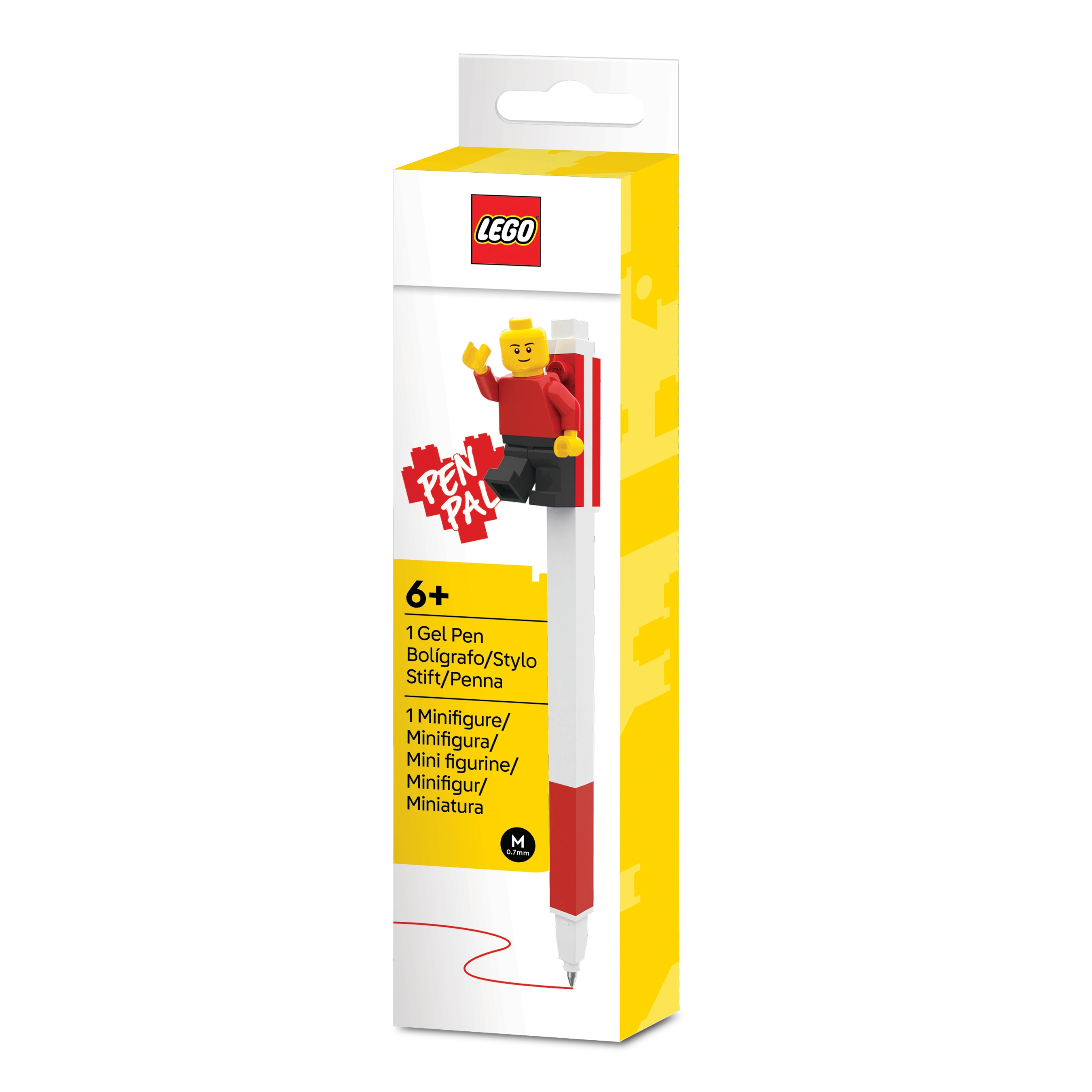 Długopis żelowy LEGO Pen Pal z Minifigurką – czerwony - Papiernicze