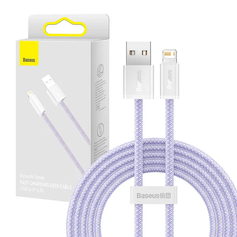 Kabel BASEUS Dynamic USB-A-Lightning 2m (fioletowy) - Elektronika i akcesoria