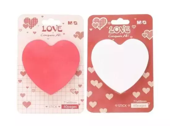 Karteczki samoprzylepne Love 7,6x7,6cm 60ark M&G - Papiernicze i szkolne
