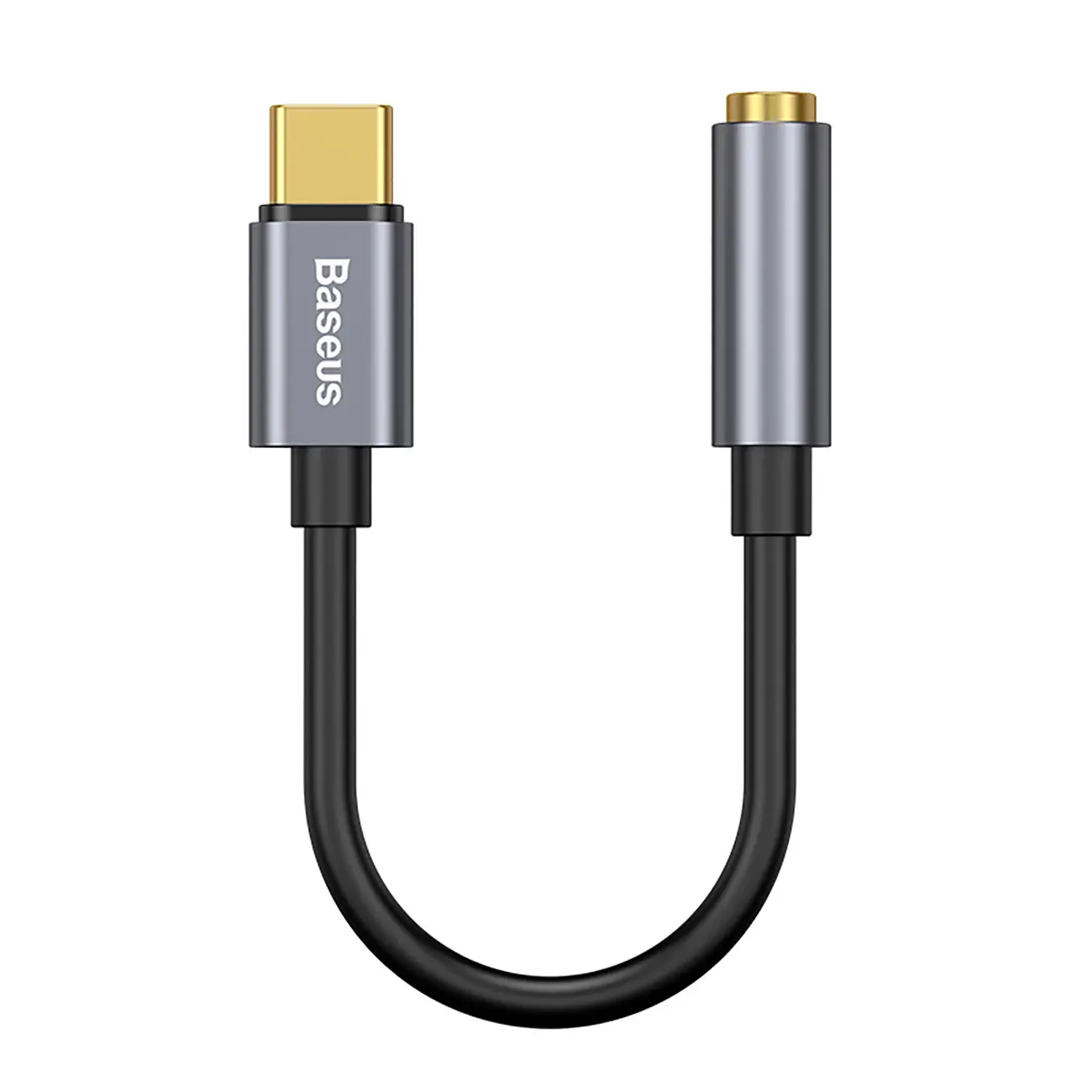 Adapter Baseus L54 do słuchawek USB-C / mini jack 3.5mm DAC 24 bit 48 KHz - szary - Elektronika i akcesoria