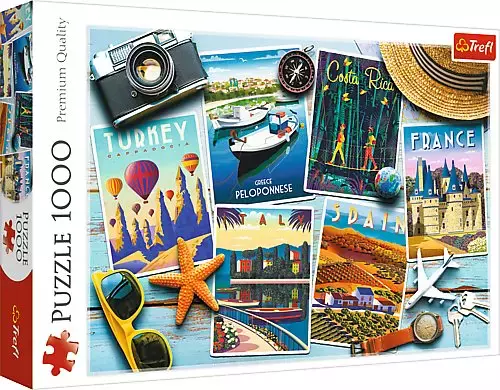 Puzzle 1000 elementów. Wakacyjne pocztówki - Puzzle