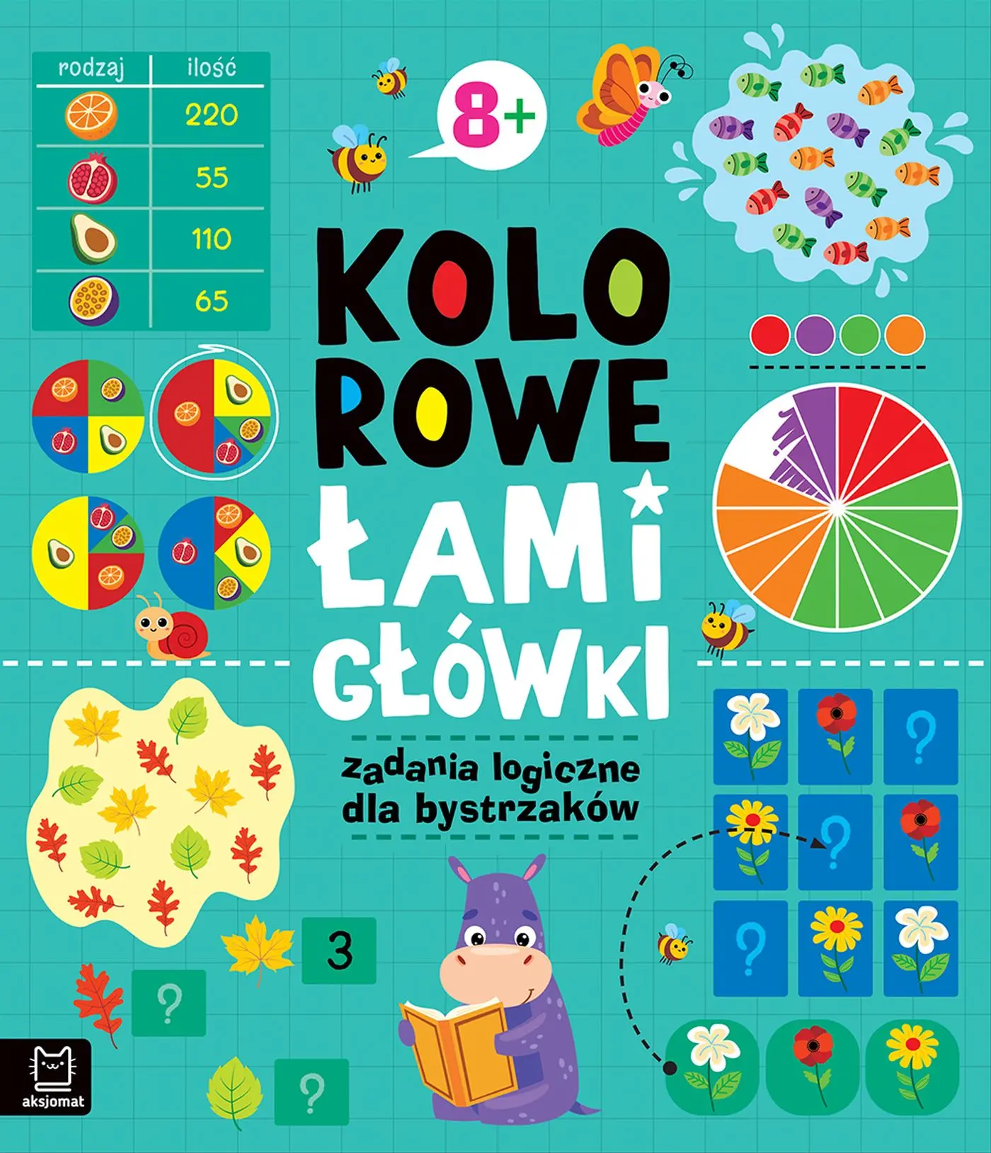 Kolorowe łamigłówki. Zadania logiczne dla bystrzaków 8+ - Książki