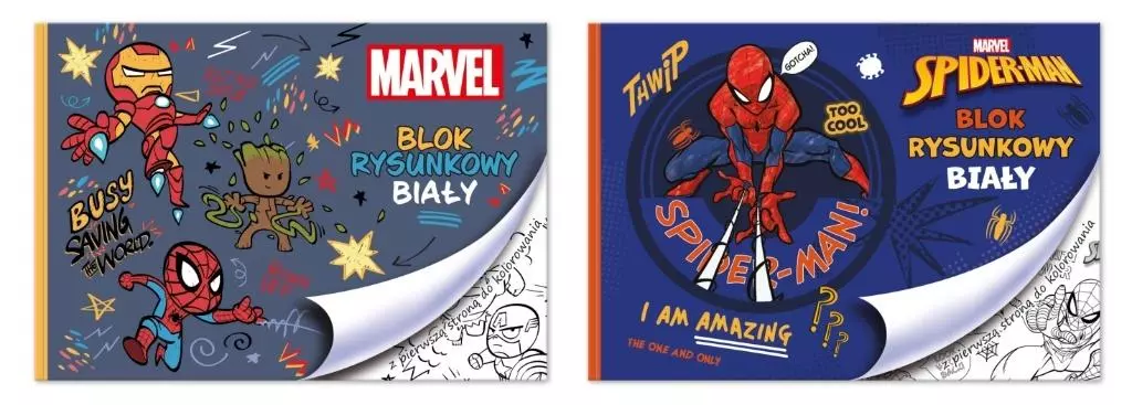 Blok rysunkowy A4/20K biały Spider man mix - Papiernicze i szkolne