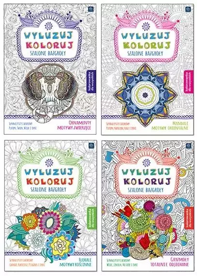 Wyluzuj koloruj. Szalone bazgroły - Książki