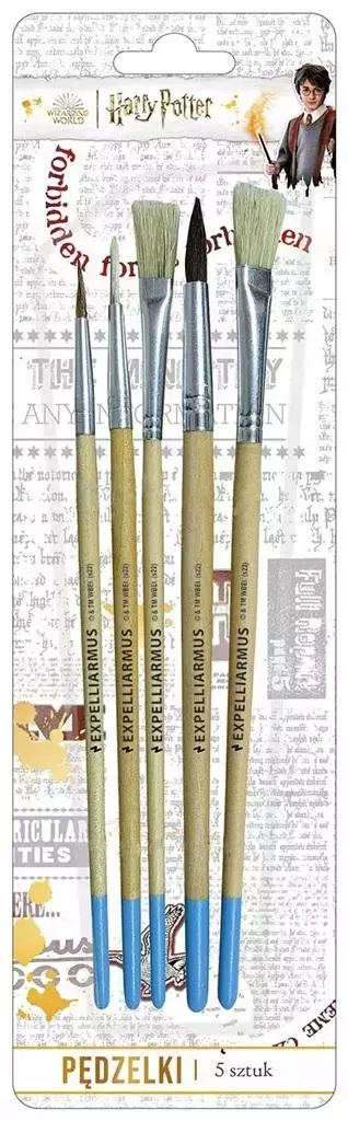 Pędzelki z naturalnego włosia Harry Potter 5szt. - Papiernicze i szkolne