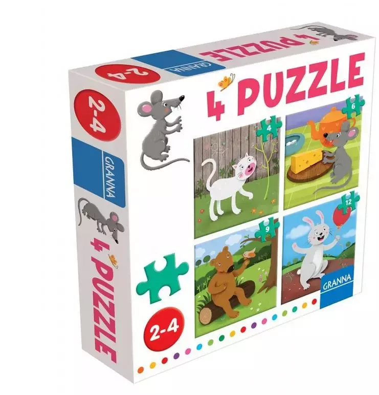 Puzzle z myszką 4w1 - Puzzle