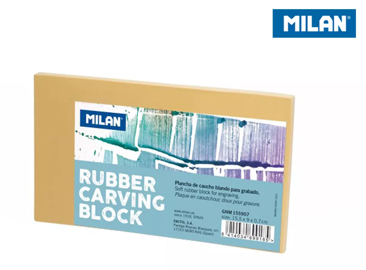 Gumowy blok do linorytu Milan średni 15,5 x 9 cm - Papiernicze i szkolne