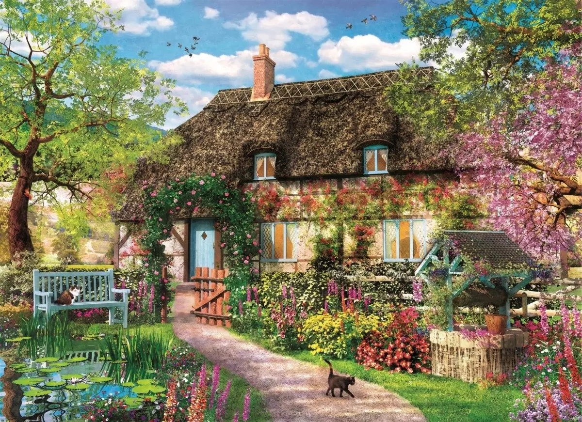 Puzzle 1000 elementów. High Quality Collection. Stara chata - Puzzle