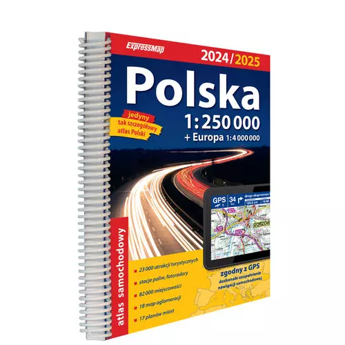 Polska atlas samochodowy 2024/25 1:250 000 - Książki