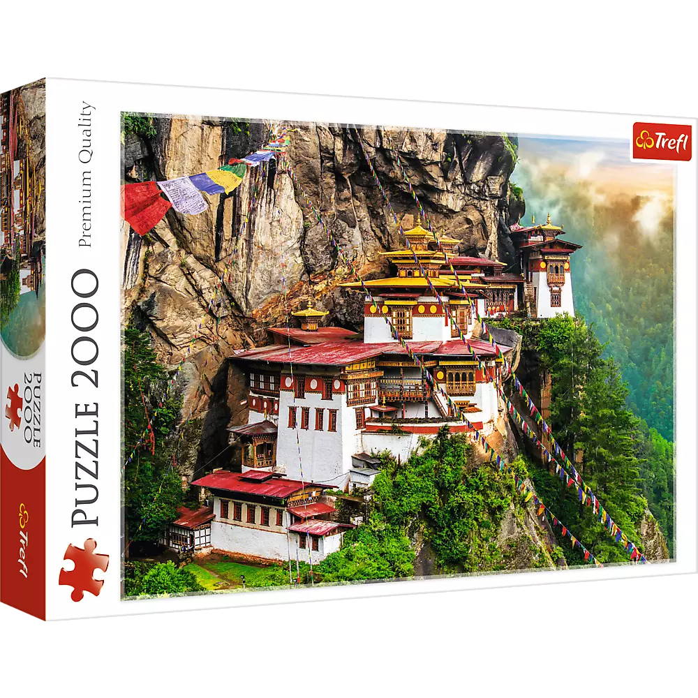 Puzzle 2000 elementów. Tygrysie Gniazdo, Bhutan - Puzzle