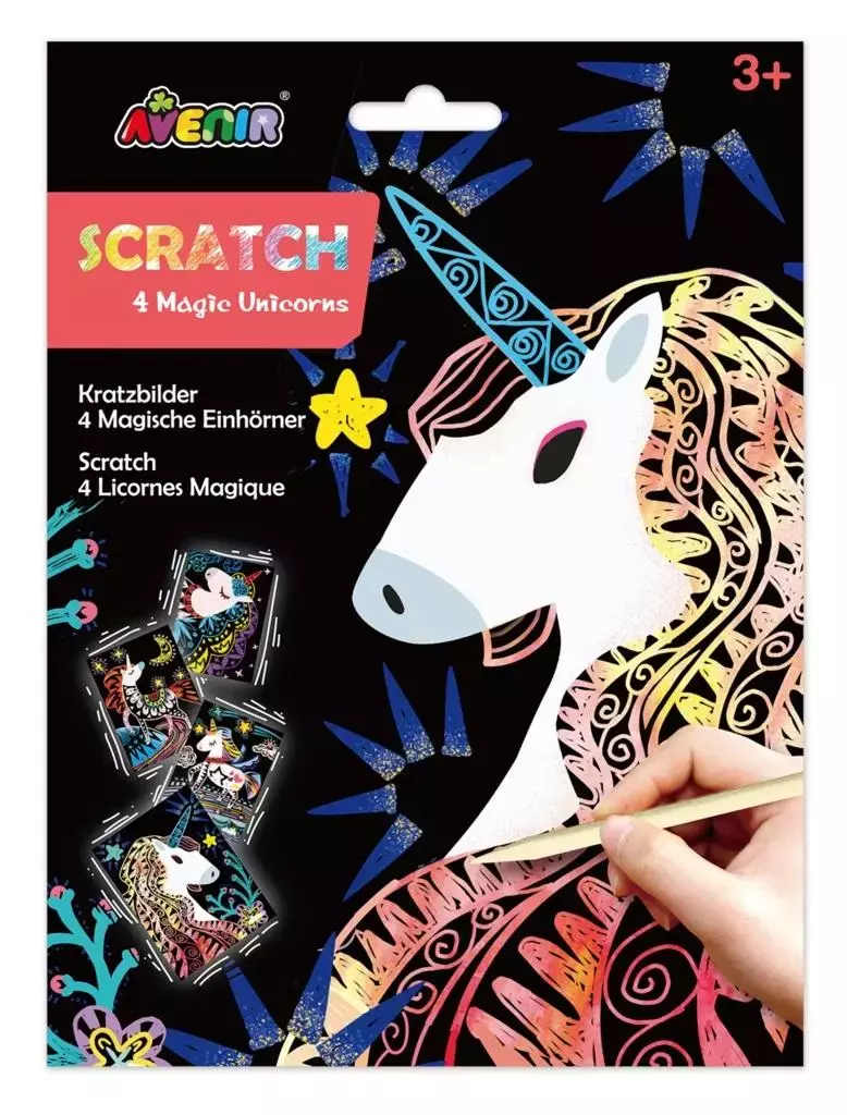 Wydrapywanki - 4 magiczne jednorożce - Zabawki