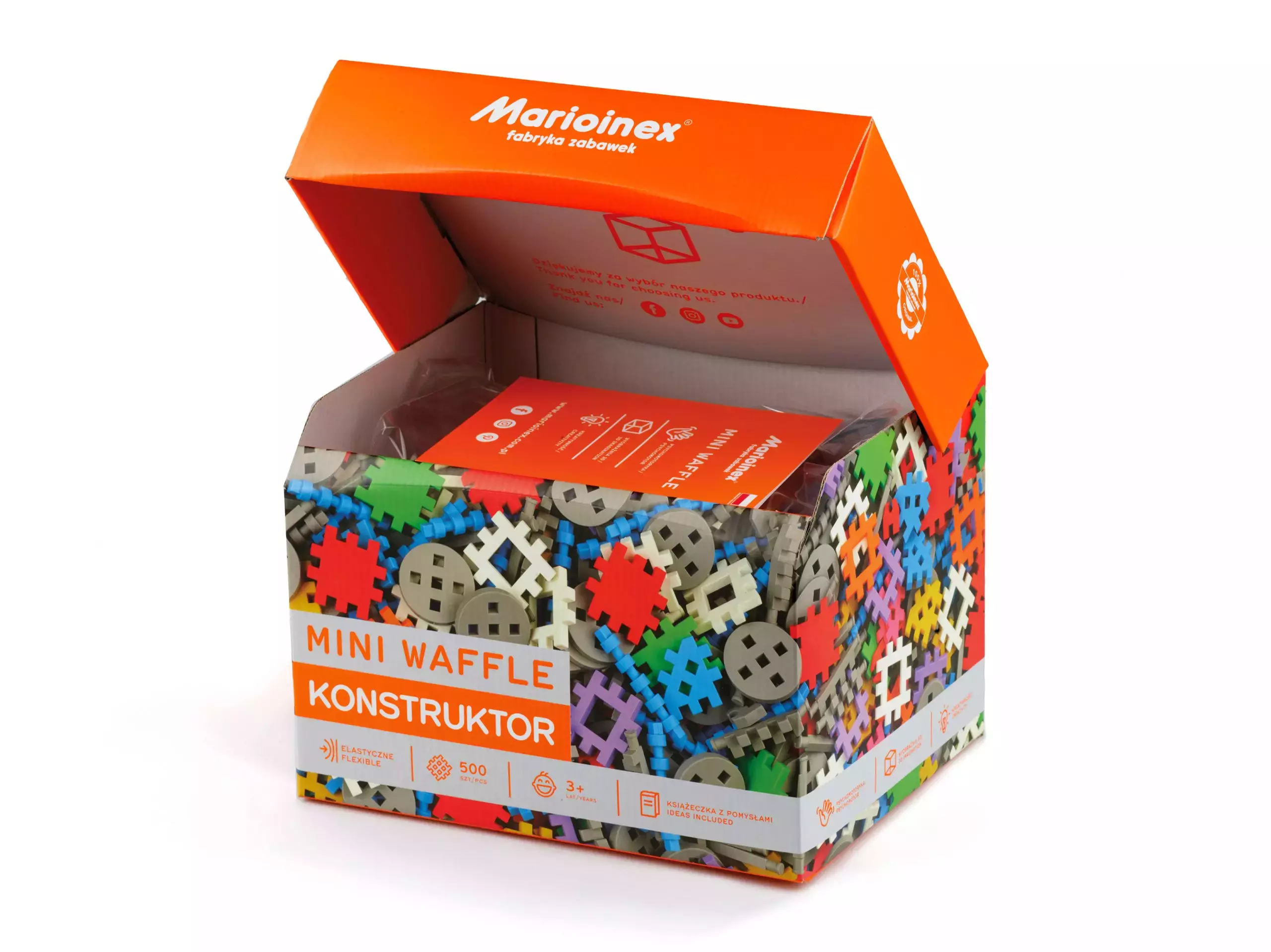 Klocki konstrukcyjne Mini Waffle (500 elementów) - Zabawki