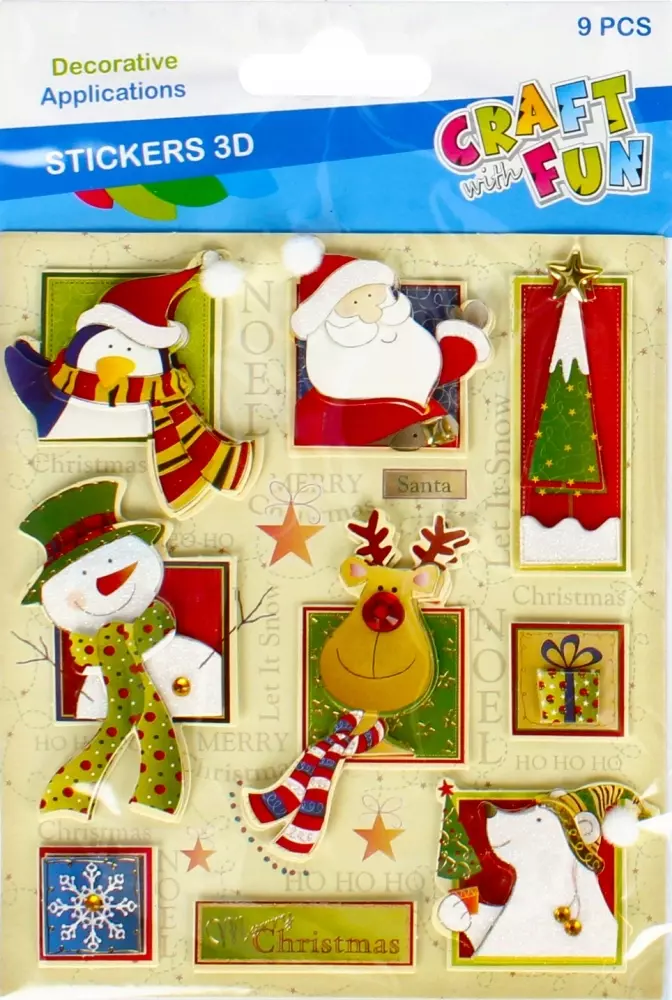 Naklejki 3D Boże Narodzenie - Zabawki