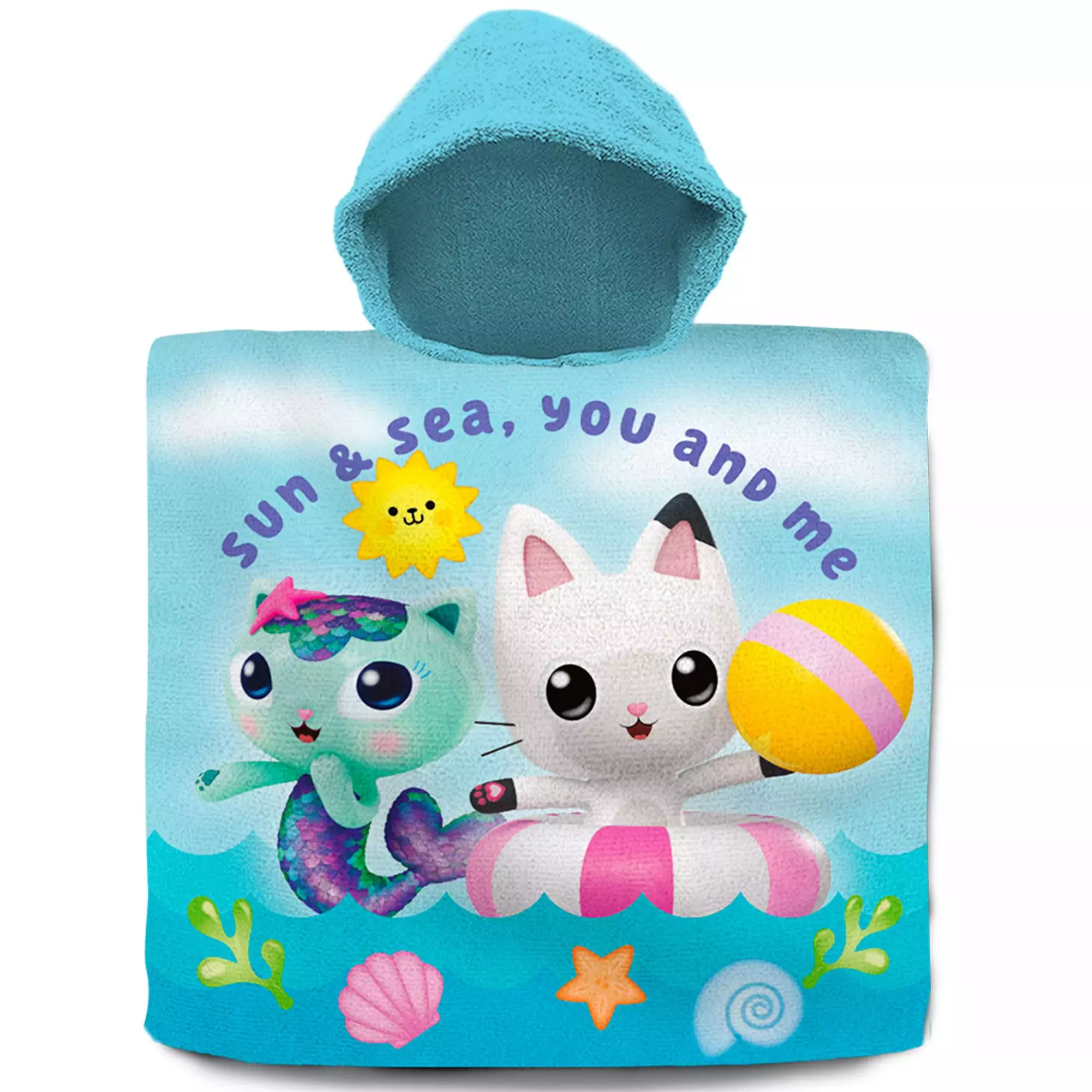 Poncho kąpielowe 60x120cm bawełna Koci Domek Gabi. Gabby's Dollhouse GD00001 Kids Euroswan - Zabawki