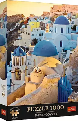Puzzle 1000 elementów. Premium Plus. Photo Odyssey. Miasteczko Oia, Santorini - Puzzle