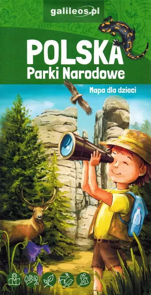 Polska. Parki Narodowe. Mapa dla dzieci, 1:1 000 000 - Książki