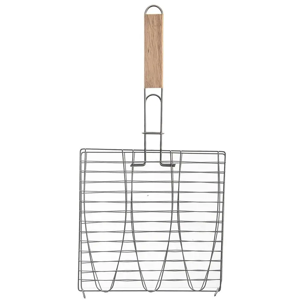 Ruszt do grillowania ryby metalowy 28x55,5 cm - Elektronika i akcesoria