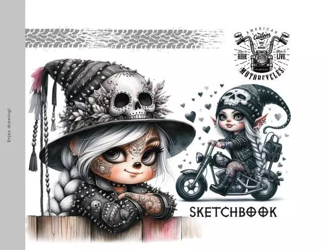 Szkicownik 200x143 24 stron 100g/m2 TW Gnomy - Papiernicze i szkolne