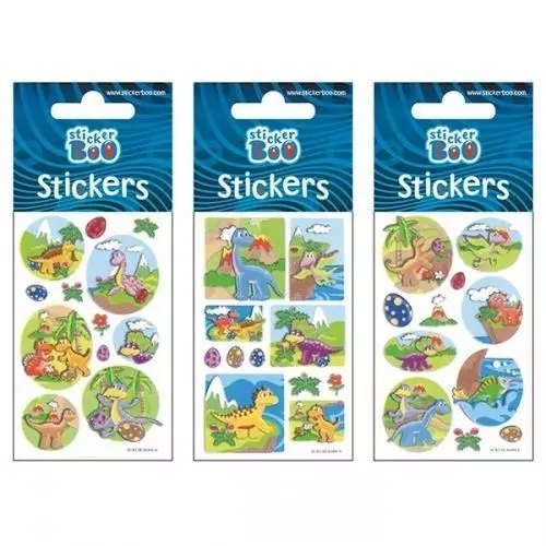 Naklejki Sticker BOO silver dinozaury - Papiernicze i szkolne