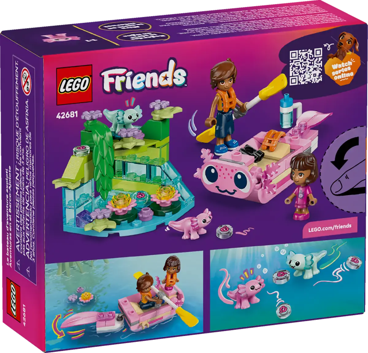 LEGO Friends Przygoda na aksolotlowej łodzi 42681 - Zabawki