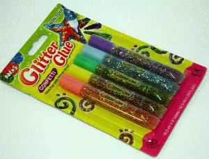 Klej Glitter Glue confetti 5 kolorów blister AMOS - Książki