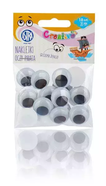 Creativo. Oczy samoprzylepne 20 mm, oczy pirata - Papiernicze i szkolne