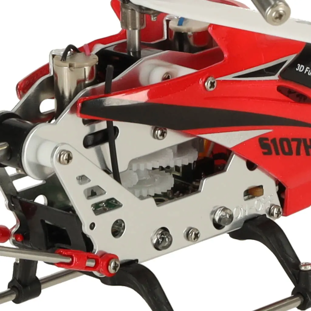 Helikopter zdalnie sterowany na pilota RC SYMA S107H 2.4GHz RTF czerwony - Zabawki