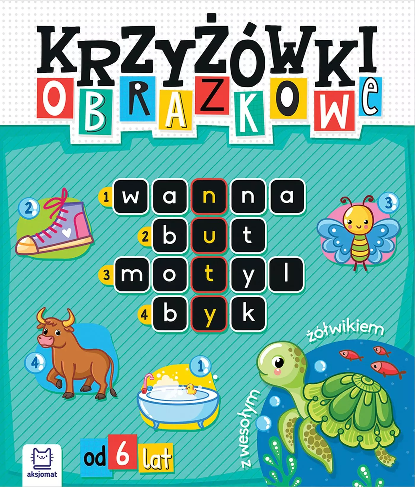 Krzyżówki obrazkowe z wesołym żółwikiem. Od 6 lat - Książki