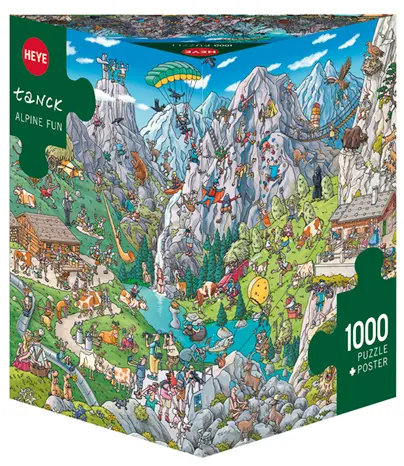 Puzzle 1000 elementów. Szalona wyprawa w góry + plakat - Puzzle