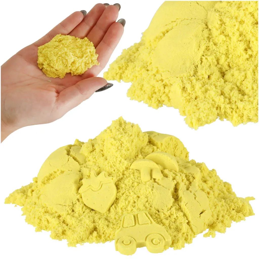 Piasek sensoryczny dla dzieci 1kg w woreczku żółty - Zabawki