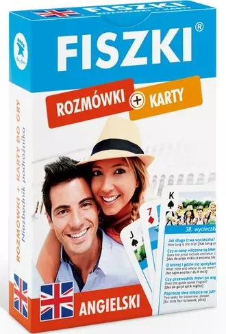 Angielski. Fiszki rozmówki + karty do gry - Książki