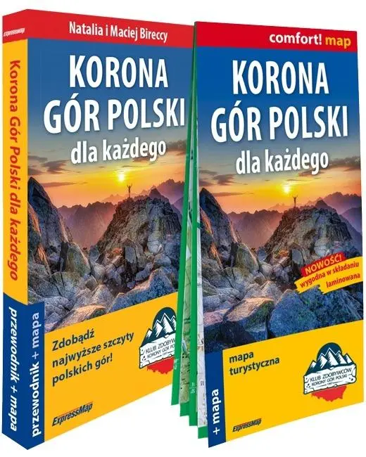 Korona Gór Polski dla każdego przewodnik + mapa - Książki