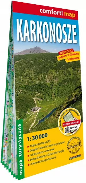 Karkonosze; laminowana mapa turystyczna 1:30 000 - Książki