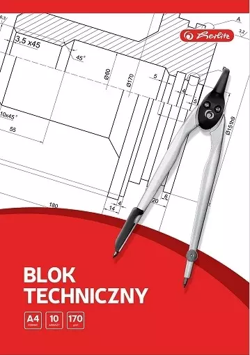 Blok techniczny A4 10 kartek białych - Papiernicze i szkolne