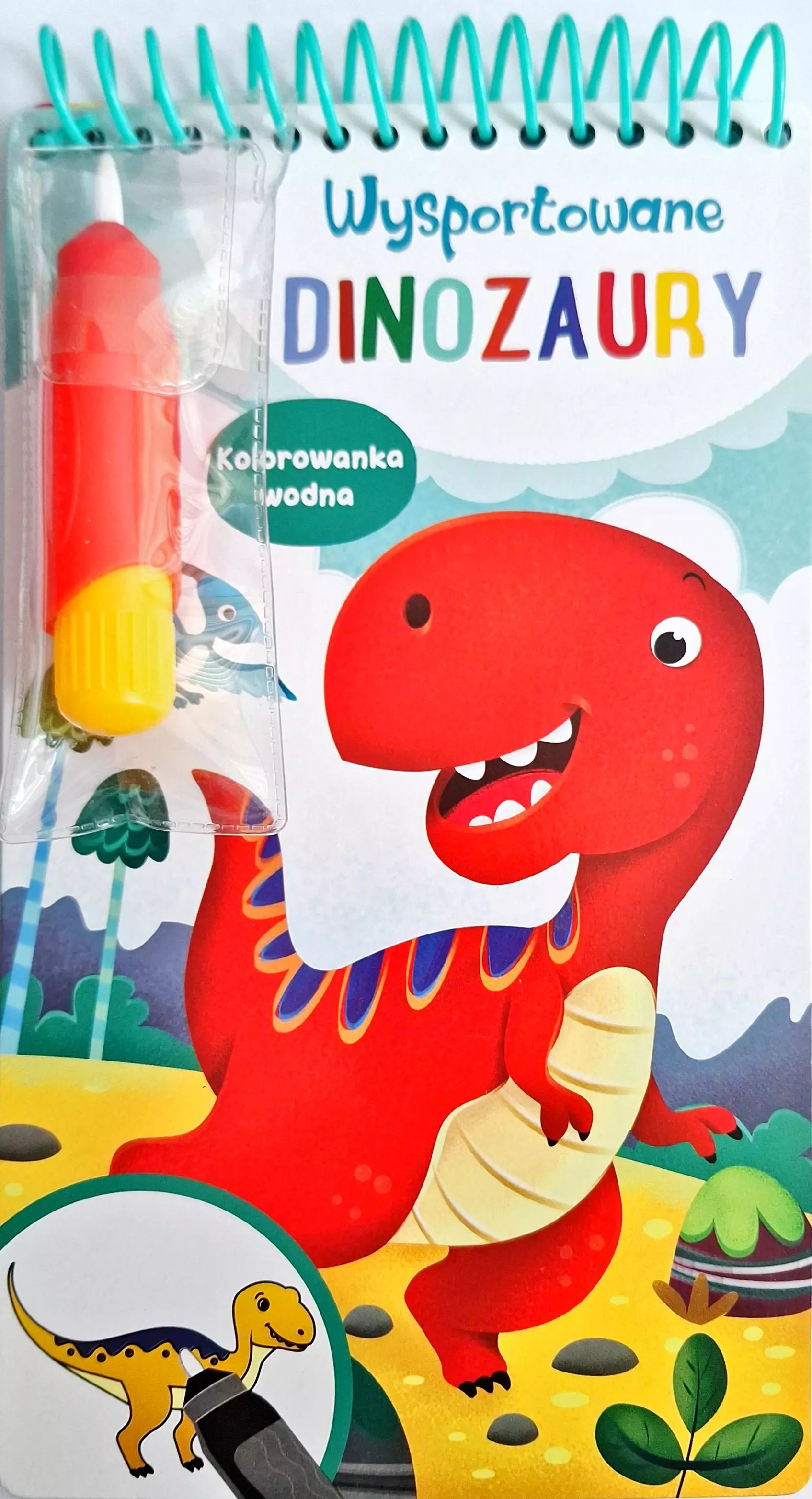Wysportowane dinozaury. Kolorowanka wodna - Książki