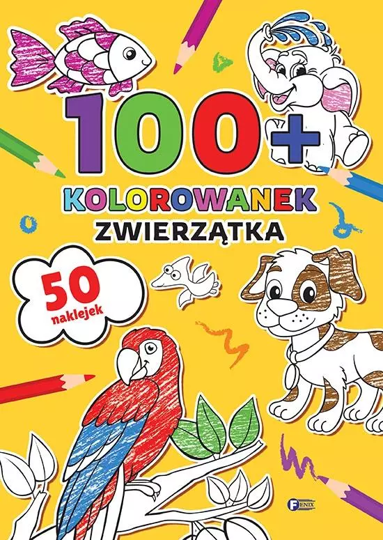100+ Kolorowanek. Zwierzątka - Książki