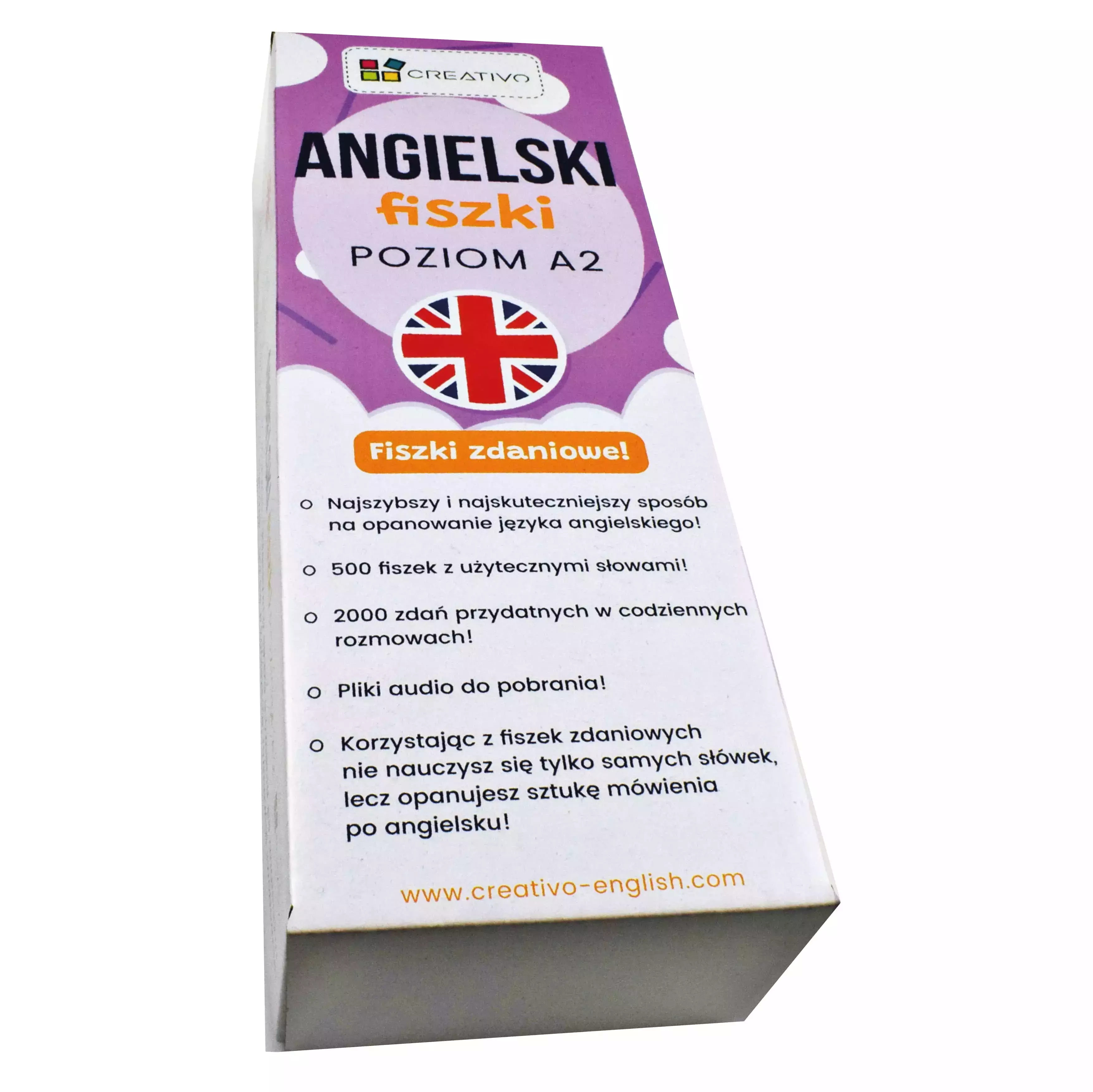 Angielski. Fiszki zdaniowe. Poziom A2 - Książki