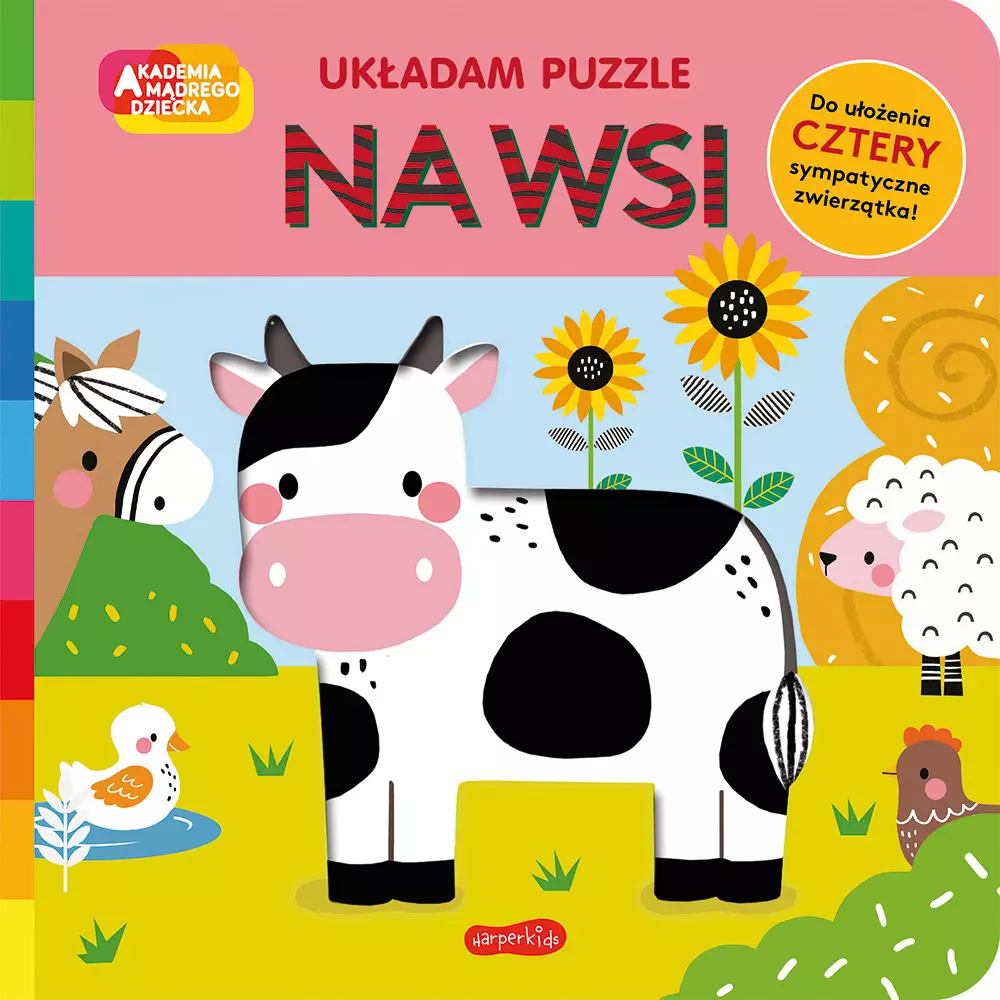 Na wsi. Akademia Mądrego Dziecka. Układam puzzle - Książki