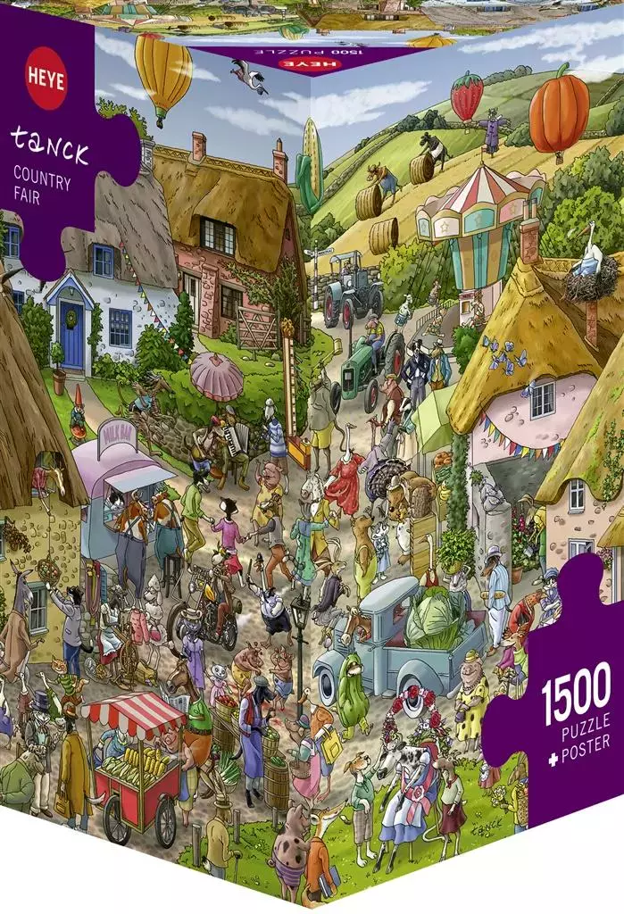 Puzzle 1500 elementów. Wiejski targ - Puzzle