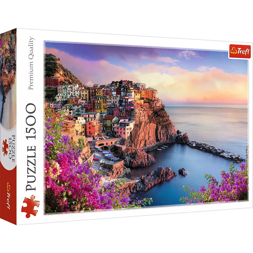 Puzzle 1500 elementów. Widok na miasteczko Manarola - Puzzle