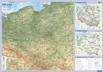 Polska mapa ścienna - Książki