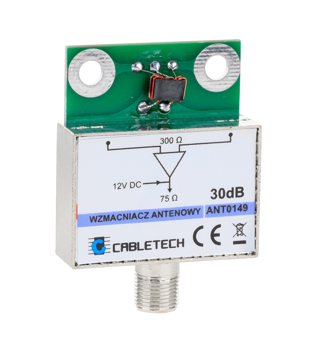 Wzmacniacz antenowy ekranowany 30dB Cabletech - Elektronika i akcesoria