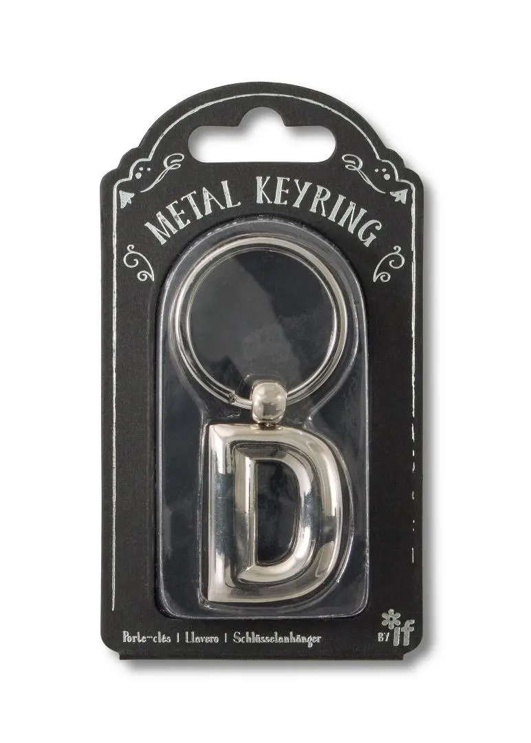 Silver Letter Keyring - brelok do kluczy litera D - Zabawki